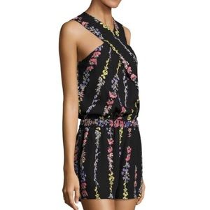 BCBG Black Floral Romper -NWOT